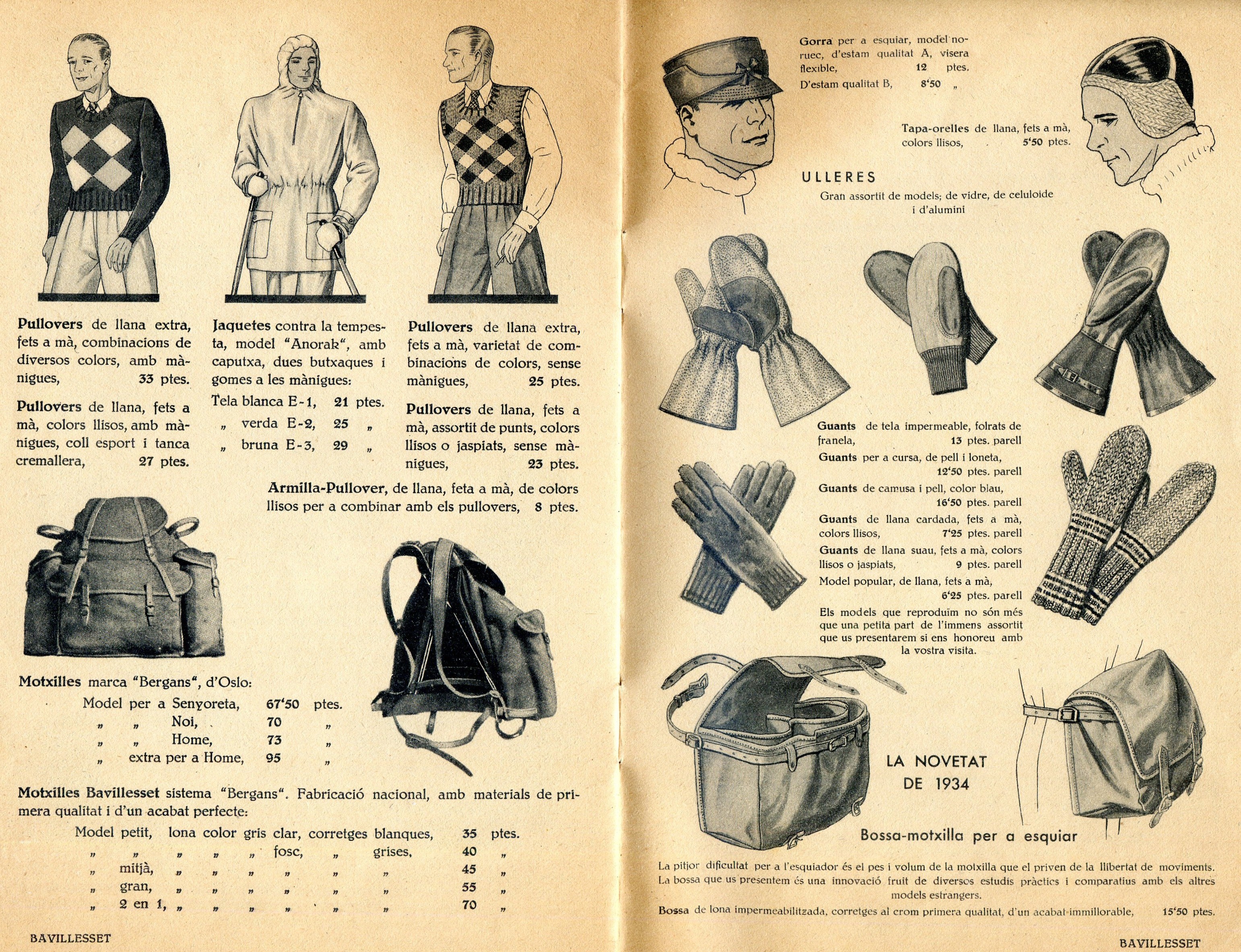 Font construcció d'esquis : Bavillesset venda de material esportiu : hivern 1934-35 - Miniatura 3